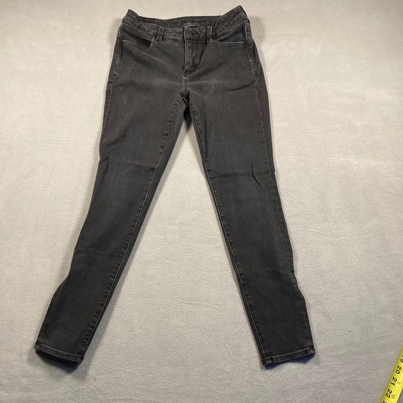 American Eagle Outfitters Denim - American Eagle Jeans Womens 8 Regular Black Skinny High Rise Dream Stretch Faded